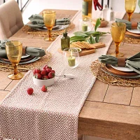 Design Imports Cinnamon Chevron Handloom Table Runners