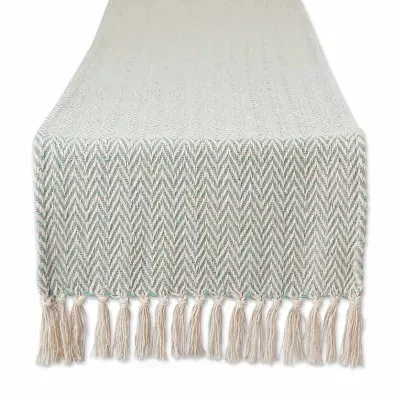 Design Imports Jadeite  Chevron Handloom Table Runners