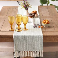 Design Imports Jadeite  Chevron Handloom Table Runners