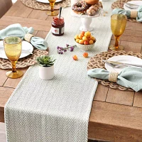 Design Imports Jadeite  Chevron Handloom Table Runners