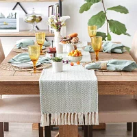 Design Imports Jadeite  Chevron Handloom Table Runners