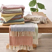 Design Imports Off-White Chevron Handloom Table Runners