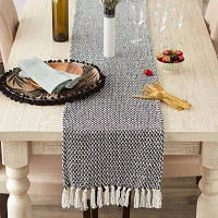 Design Imports Black Woven Table Runners