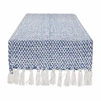 Design Imports Nautical Blue Woven Table Runners