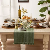 Design Imports Artichoke Variegated Fringe Table Runners