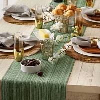 Design Imports Artichoke Variegated Fringe Table Runners