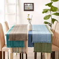 Design Imports Artichoke Variegated Fringe Table Runners