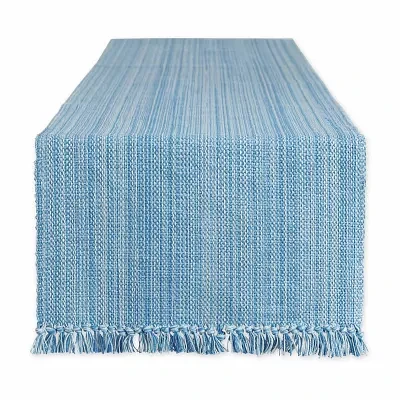 Design Imports Light Blue Variegated Fringe Table Runners