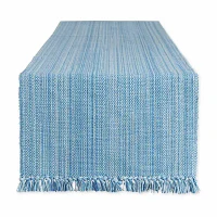 Design Imports Light Blue Variegated Fringe Table Runners