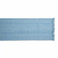 Design Imports Light Blue Variegated Fringe Table Runners