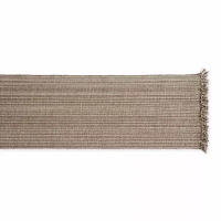 Design Imports Mushroom Variegated Fringe Table Runners