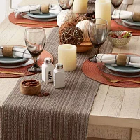 Design Imports Mushroom Variegated Fringe Table Runners