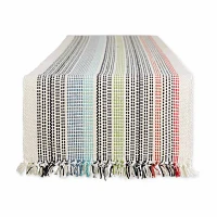 Design Imports Variegated Mediterranean Fringe Table Runners