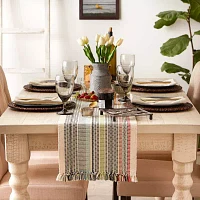 Design Imports Variegated Mediterranean Fringe Table Runners