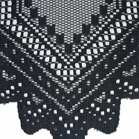 Design Imports Black Nordic Lace Table Runners