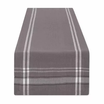 Design Imports Gray French Stripe Table Runners