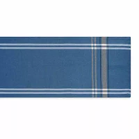 Design Imports Blue Chambray French Stripe Table Runners