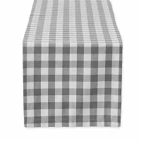 Design Imports Gray/White Checkers Table Runners