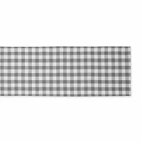 Design Imports Gray/White Checkers Table Runners