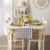 Design Imports Gray/White Checkers Table Runners