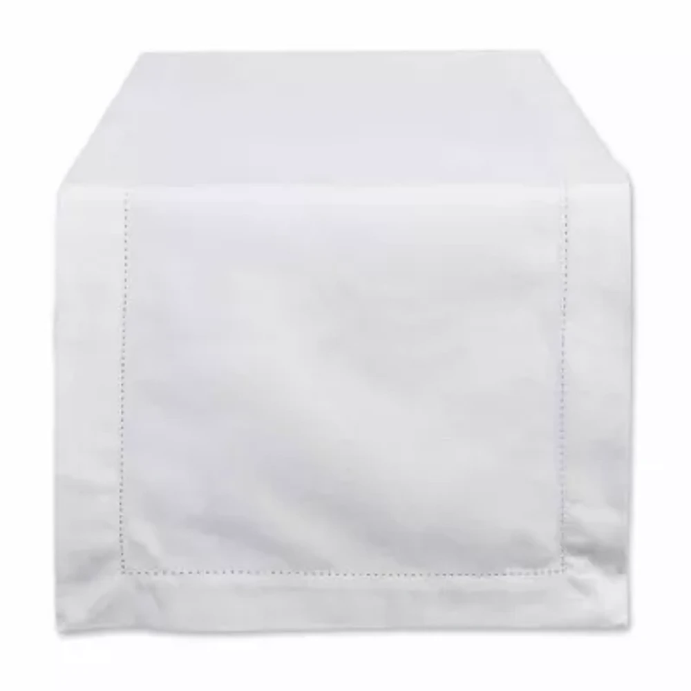 Design Imports Off-White Hemstitch Table Runners