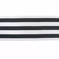 Design Imports Black/White Dobby Stripe Table Runners