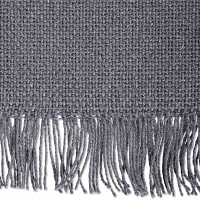 Design Imports Gray Solid Heavyweight Fringed Table Runners