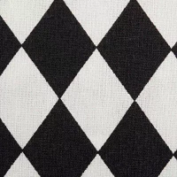 Design Imports Black And Cream Harlequin Print Table Runners