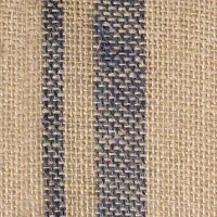 Design Imports French Blue Double Border Burlap Table Runners