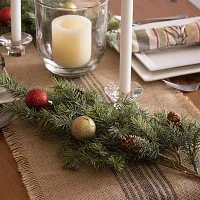 Design Imports Mineral Middle Stripe Burlap Table Runners