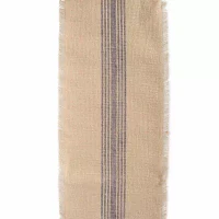 Design Imports Mineral Middle Stripe Burlap Table Runners
