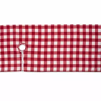 Design Imports Red Check Outdoor  With Zipper Table Runners