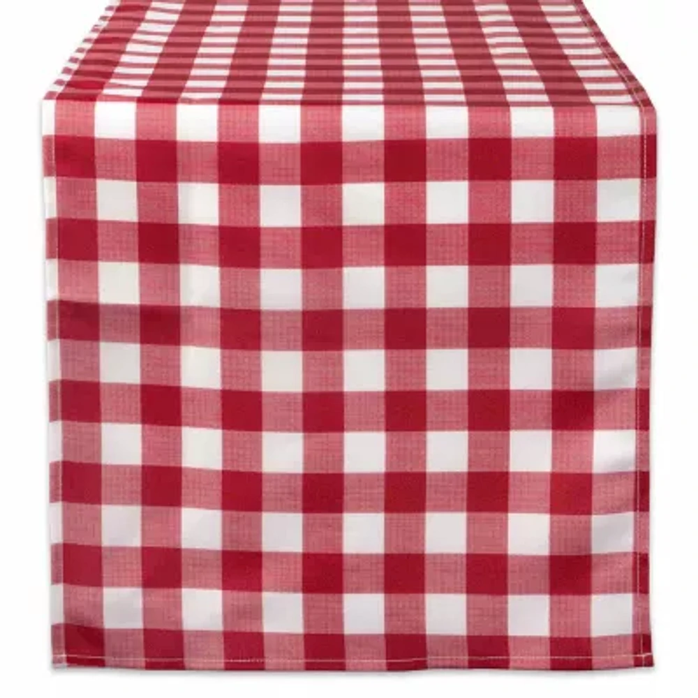 Design Imports Tango Red Check Outdoor Table Runners