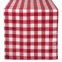 Design Imports Tango Red Check Outdoor Table Runners