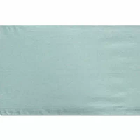 Design Imports Aqua Solid Chambray Table Runners