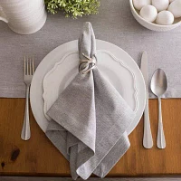 Design Imports Gray Solid Chambray Table Runners