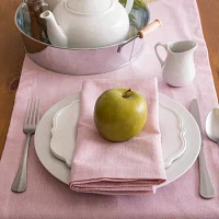 Design Imports Rose Solid Chambray Table Runners