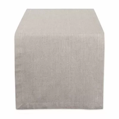 Design Imports Stone Brown Solid Chambray Table Runners