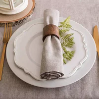 Design Imports Stone Brown Solid Chambray Table Runners