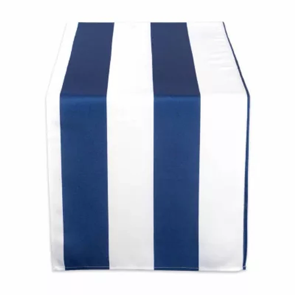 Design Imports Nautical Blue Cabana Stripe Outdoor Table Runners