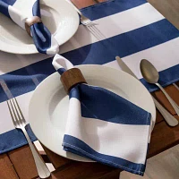 Design Imports Nautical Blue Cabana Stripe Outdoor Table Runners