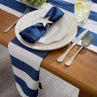 Design Imports Nautical Blue Cabana Stripe Outdoor Table Runners