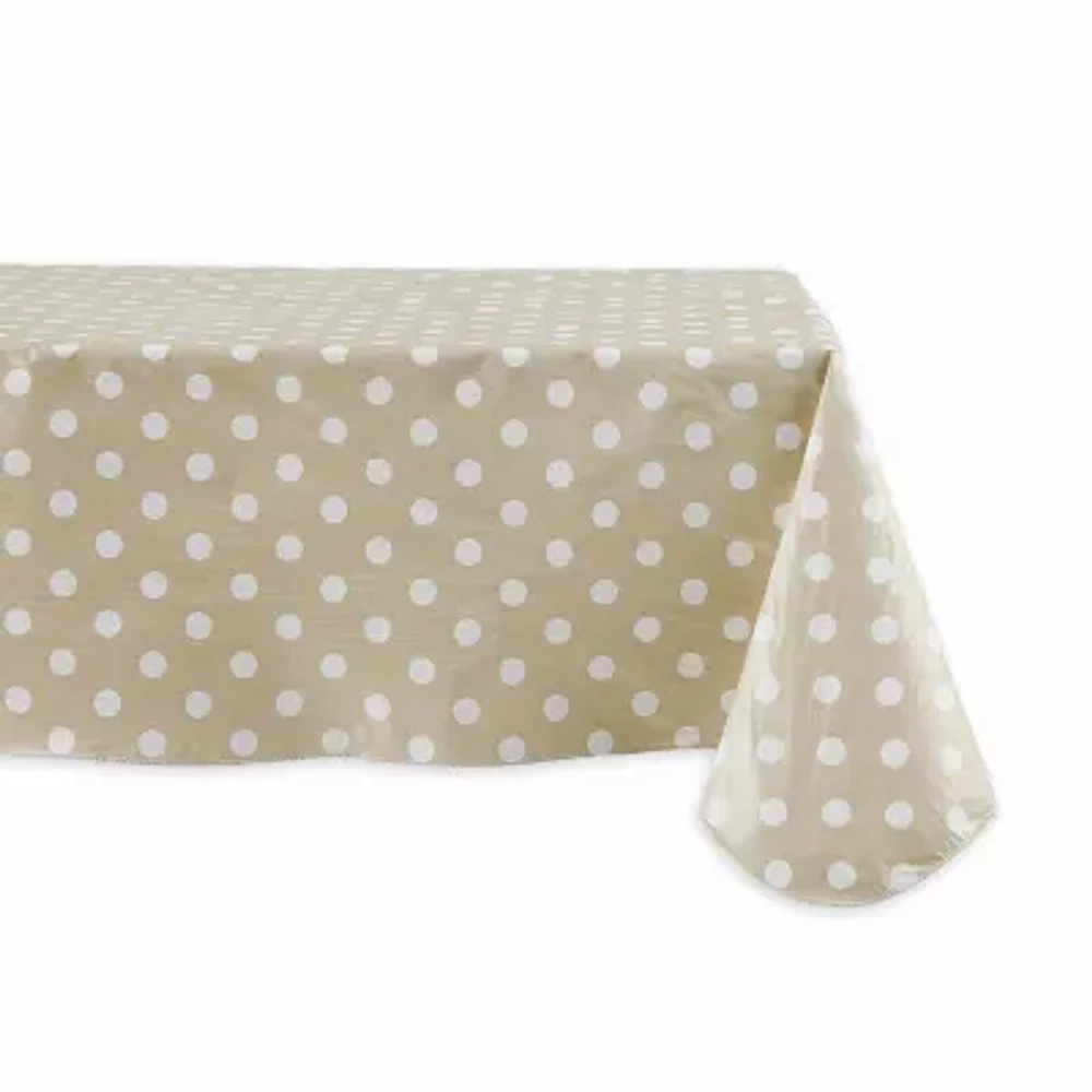 Design Imports Natl Polka Dot Vinyl Tablecloths