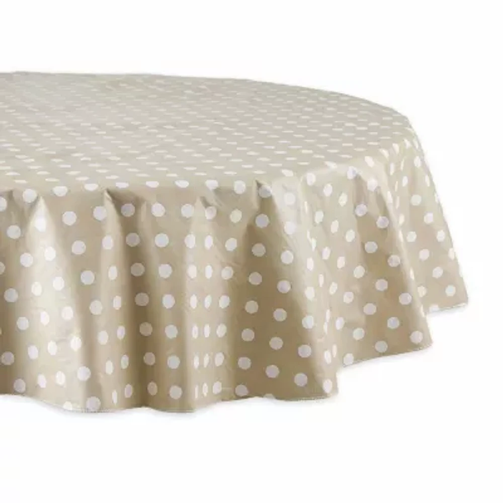 Design Imports Polka Dot Vinyl Tablecloths