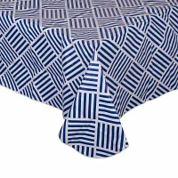 Design Imports Navy Grid Vinyl Tablecloths