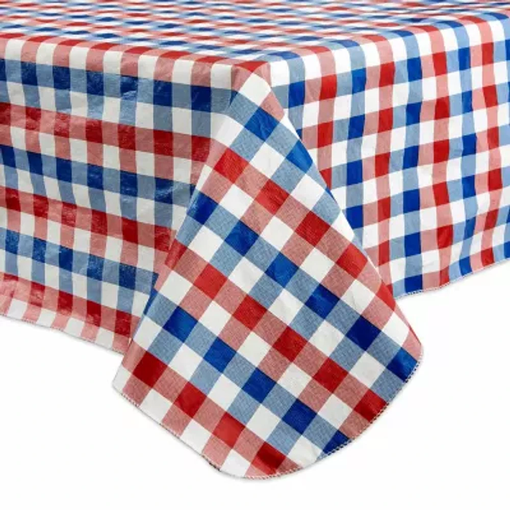 Design Imports Rwb Chk Vinyl Tablecloths