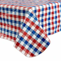 Design Imports Rwb Chk Vinyl Tablecloths