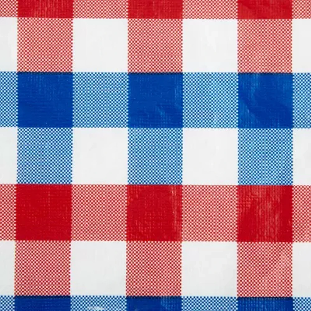 Design Imports Rwb Chk Vinyl Tablecloths