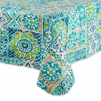 Design Imports Spanish Tile Vinyl Tablecloths