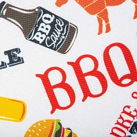 Design Imports Bbq Fun Print Outdoor  With Zipper Tablecloths